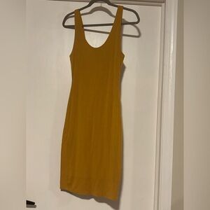 Shinestar Mustard Midi Dress